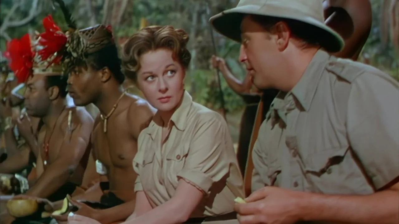 Weiße Frau am Kongo